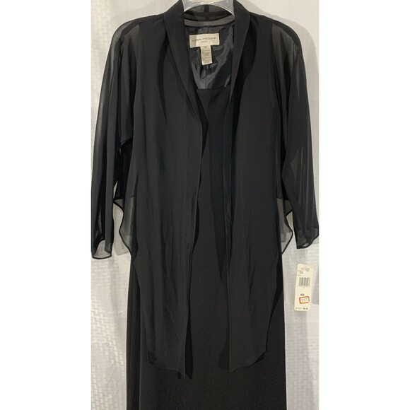Evan-picone Black Formal Dress Maxi Womens 8 - 10 Mother Of The Bride Shawl - Picture 2 of 8